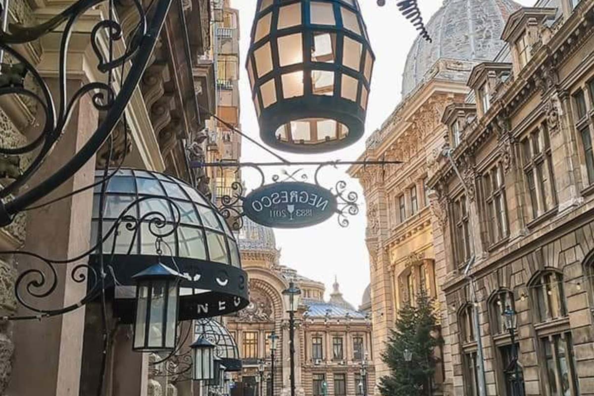 The historic old town of Bucharest